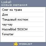 My Wishlist - lyoka0