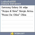 My Wishlist - lyubasha1000