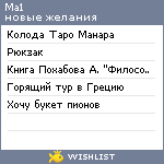 My Wishlist - ma1