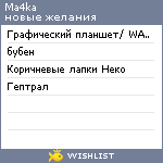 My Wishlist - ma4ka