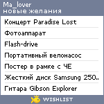 My Wishlist - ma_lover