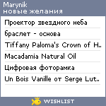 My Wishlist - ma_nik