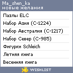 My Wishlist - ma_shen_ka