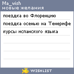 My Wishlist - ma_wish