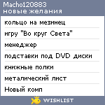 My Wishlist - macho120883