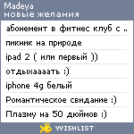 My Wishlist - madeya