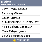 My Wishlist - maeleta