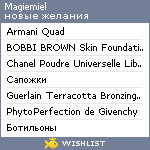 My Wishlist - magiemiel