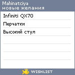 My Wishlist - mahinatciya