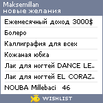 My Wishlist - maksemillan