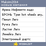 My Wishlist - maksim2014