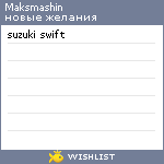 My Wishlist - maksmashin