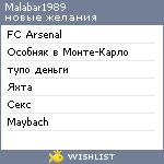 My Wishlist - malabar1989