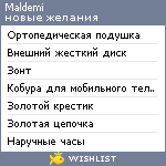 My Wishlist - maldemi