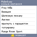 My Wishlist - malenkaay