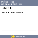 My Wishlist - malinakalina