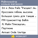My Wishlist - malinovuysirop