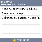 My Wishlist - malkovko