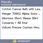 My Wishlist - mamaha