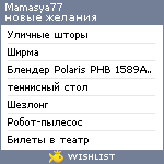 My Wishlist - mamasya77