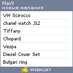 My Wishlist - man9