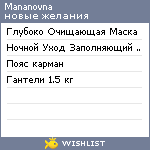 My Wishlist - mananovna