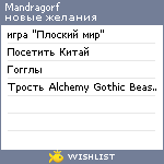 My Wishlist - mandragorf