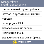 My Wishlist - mangarakova