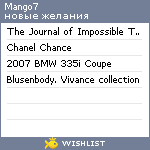 My Wishlist - mango7