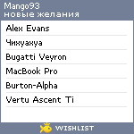 My Wishlist - mango93