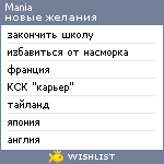 My Wishlist - mania