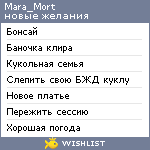 My Wishlist - mapa_mort