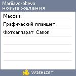 My Wishlist - mariiavorobeva