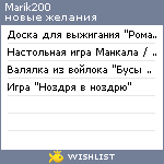 My Wishlist - marik200