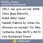 My Wishlist - marika_kessy