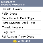 My Wishlist - marionetta