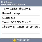 My Wishlist - marooka