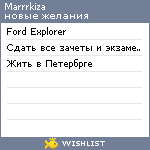 My Wishlist - marrrkiza