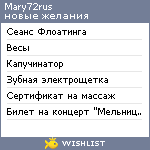 My Wishlist - mary72rus