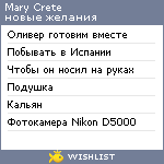 My Wishlist - mary_crete