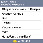 My Wishlist - mary_elodia
