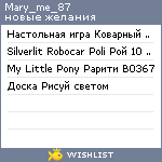 My Wishlist - mary_me_87