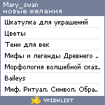 My Wishlist - mary_swan