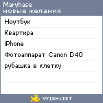 My Wishlist - maryhase