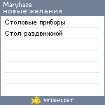 My Wishlist - maryhaze