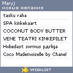 My Wishlist - maryj