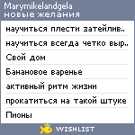 My Wishlist - marymikelandgela