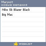 My Wishlist - marywst