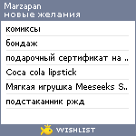 My Wishlist - marzapan