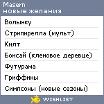 My Wishlist - masern